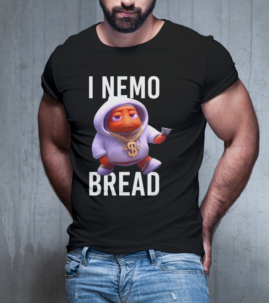 I Nemo Bread Cartoon Parody With Blinged-Out Fish In T-Shirt