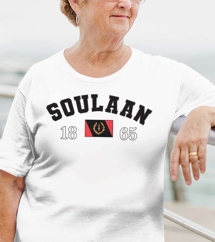 Soulaan 1865 Emblem With Heritage Flag T-Shirt