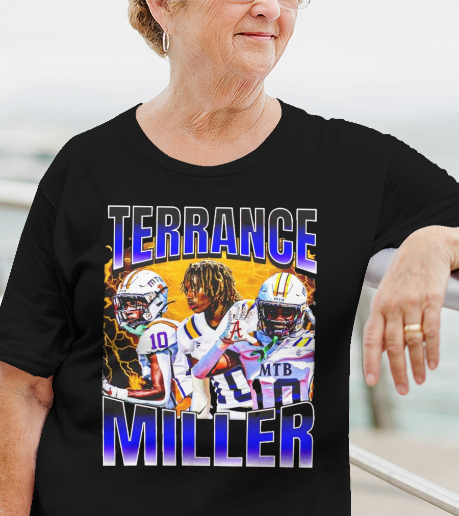 Terrance Miller Football MTB 10 Graphic Locker Room Sports Image T-Shirt