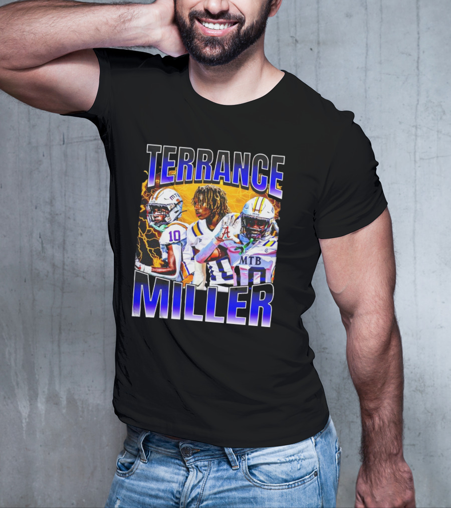Terrance Miller Football MTB 10 Graphic Locker Room Sports Image T-Shirt