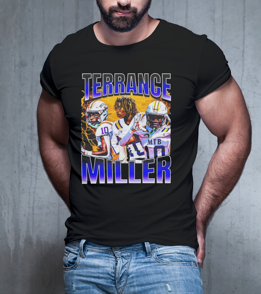 Terrance Miller Football MTB 10 Graphic Locker Room Sports Image T-Shirt