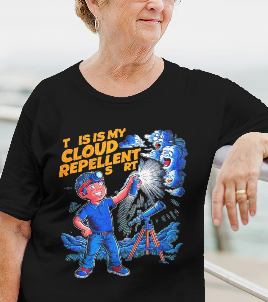 Funny Stargazing With Cloud Repellent Spray And Telescope T-Shirt