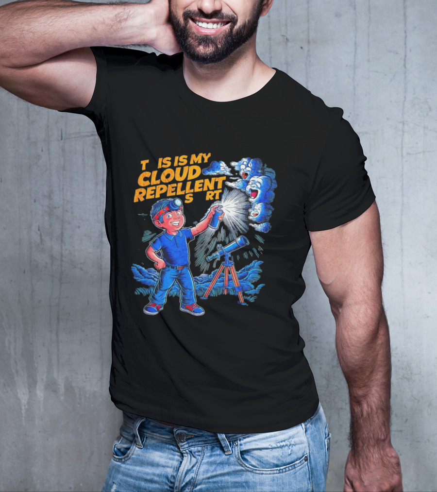 Funny Stargazing With Cloud Repellent Spray And Telescope T-Shirt