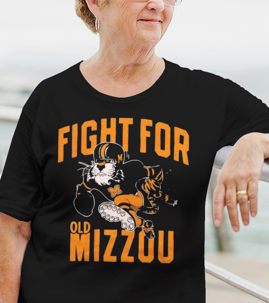 Fight For Old Mizzou Football Mascot In Action T-Shirt