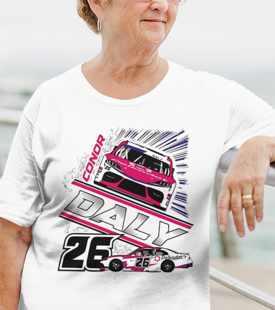 Conor Daly 26 Polkadot Racing Car T-Shirt