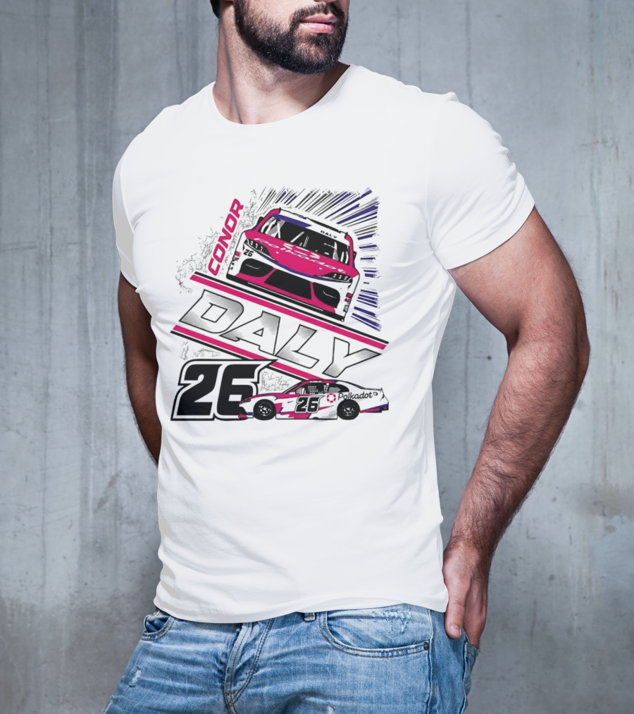 Conor Daly 26 Polkadot Racing Car T-Shirt