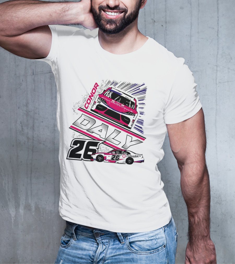 Conor Daly 26 Polkadot Racing Car T-Shirt