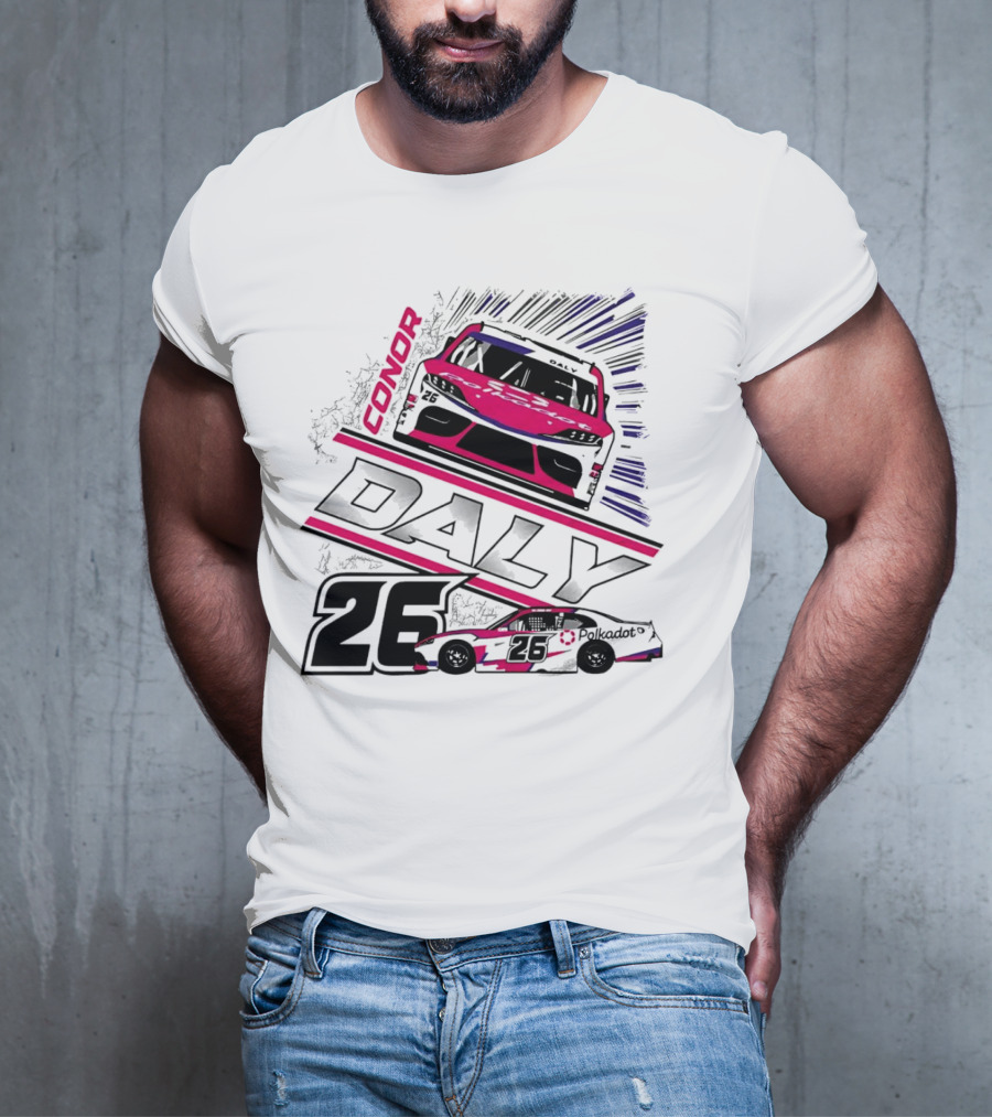 Conor Daly 26 Polkadot Racing Car T-Shirt