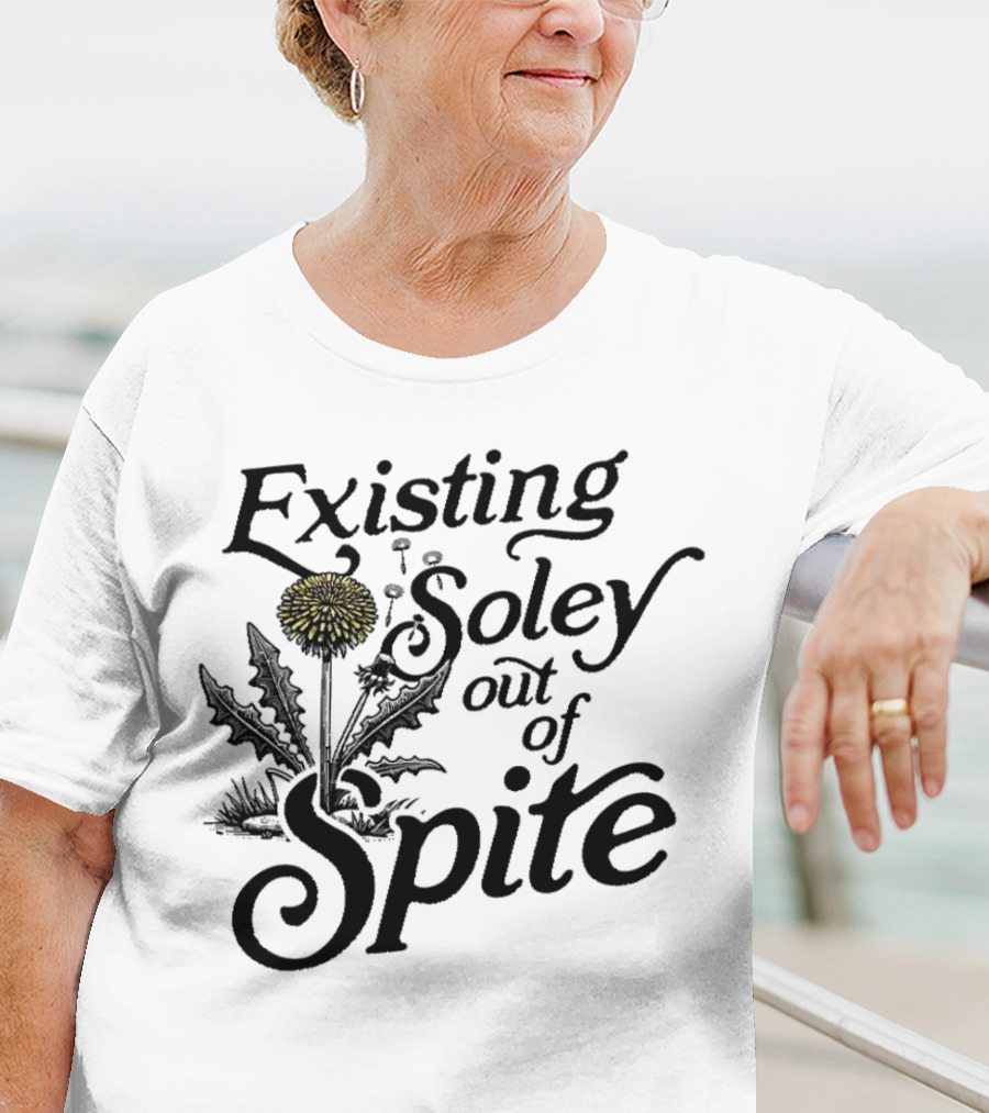 Existing Soley Out Of Spite Dandelion Motif T-Shirt