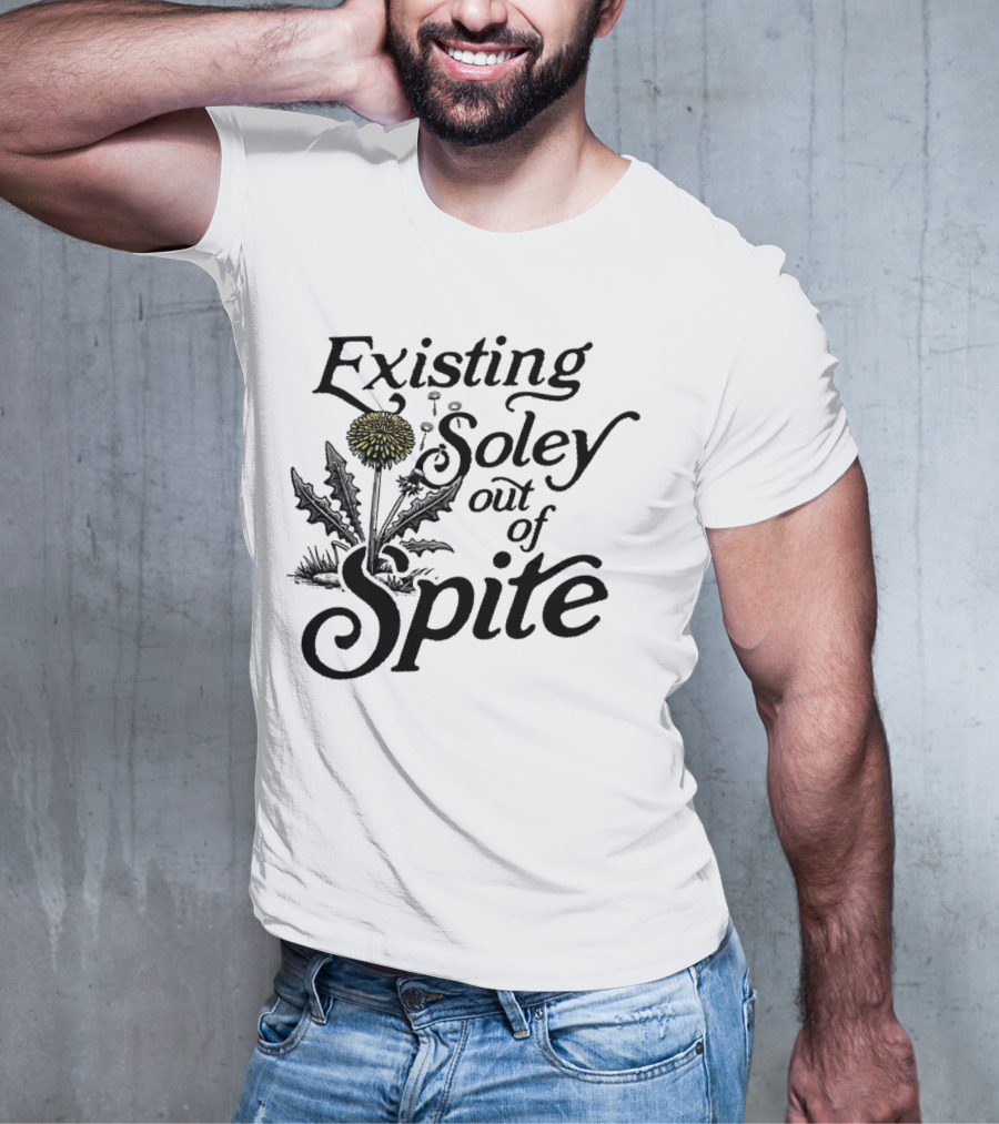 Existing Soley Out Of Spite Dandelion Motif T-Shirt