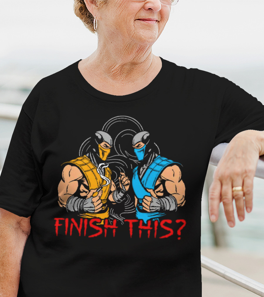 Finish This Mortal Kombat Smoke Sub-Zero Scorpion Showdown T-Shirt