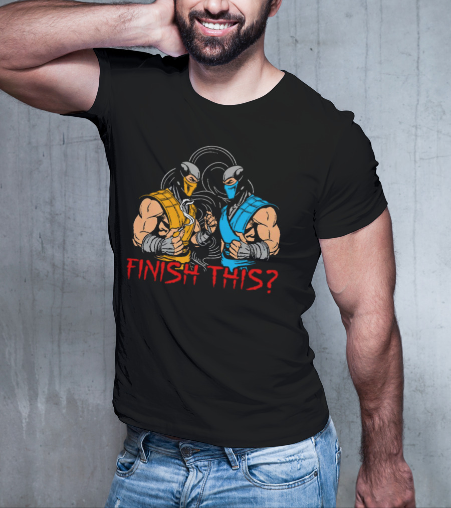 Finish This Mortal Kombat Smoke Sub-Zero Scorpion Showdown T-Shirt