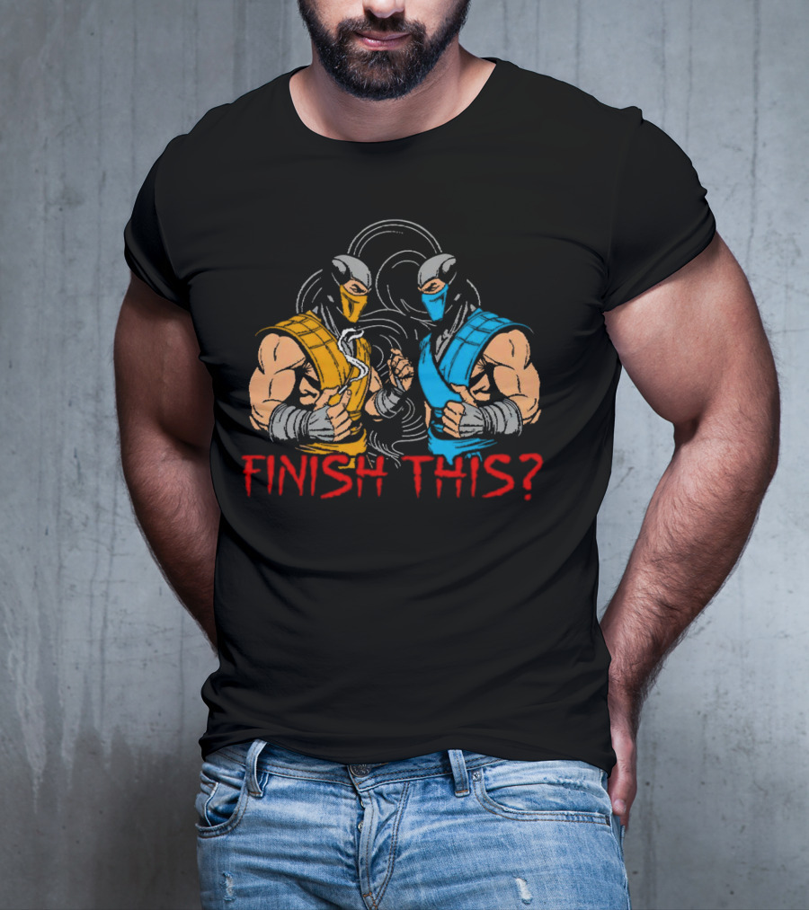 Finish This Mortal Kombat Smoke Sub-Zero Scorpion Showdown T-Shirt