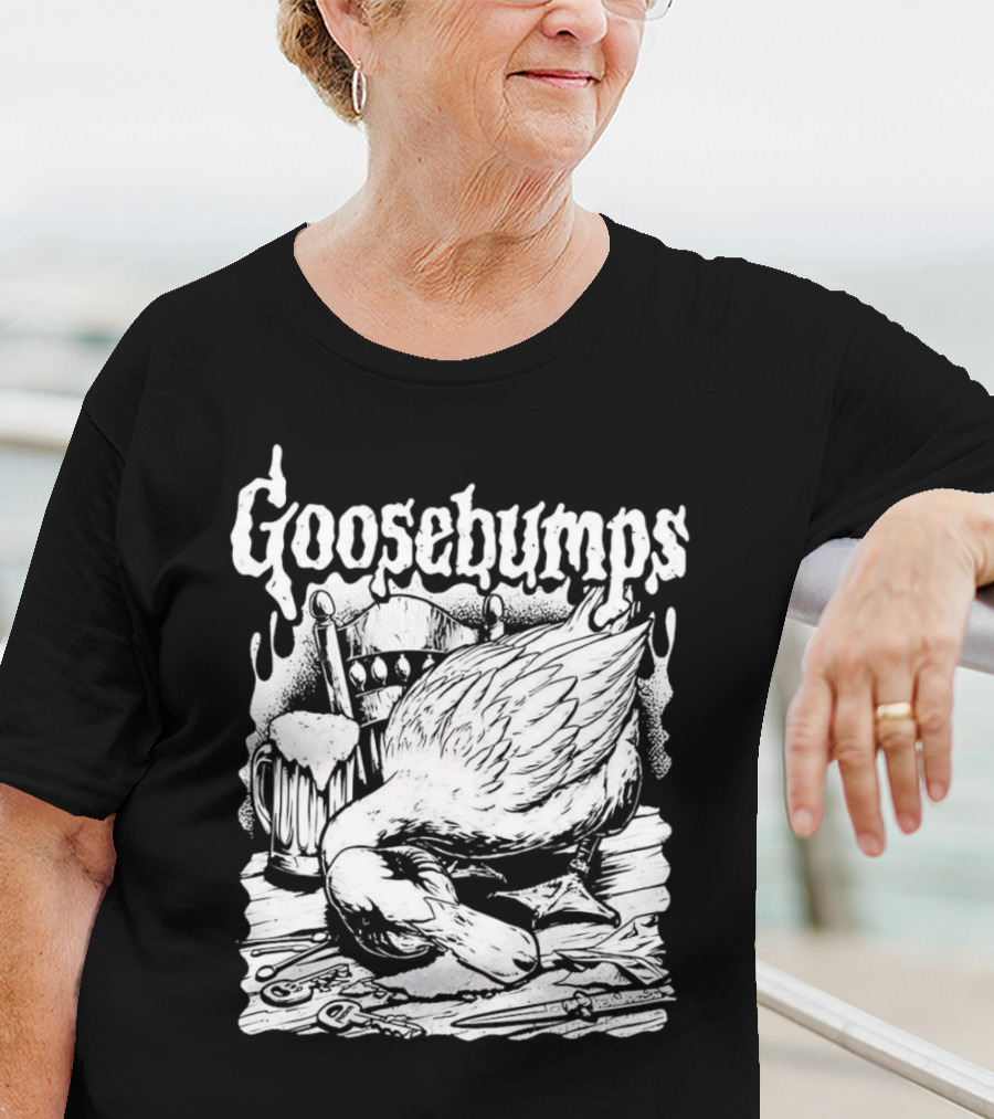 Goosebumps Goose With Thrown Chair And Mug T-Shirt