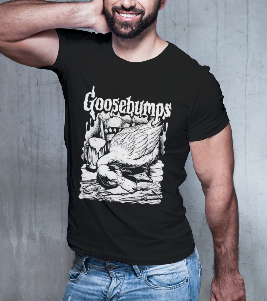 Goosebumps Goose With Thrown Chair And Mug T-Shirt