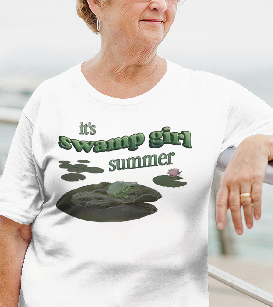 It's Swamp Girl Summer Frog Lily Pads Blossom T-Shirt