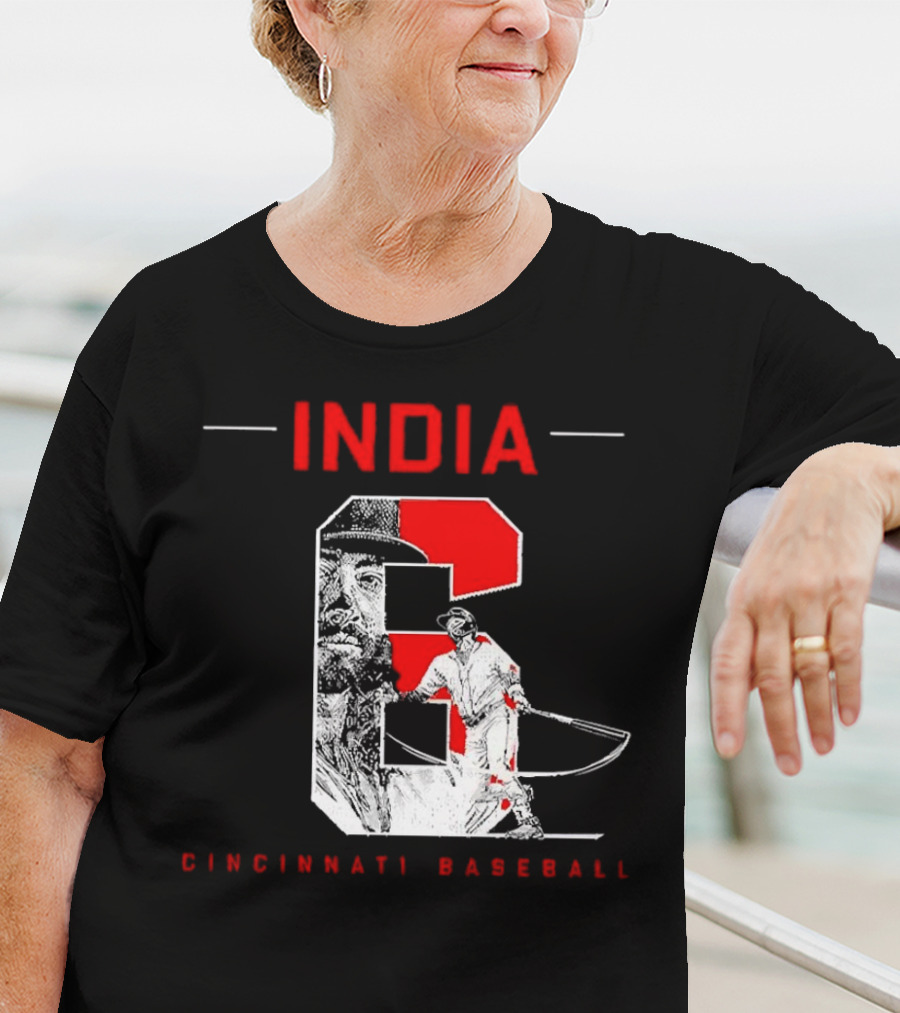 India Cincinnati Baseball Player T-Shirt