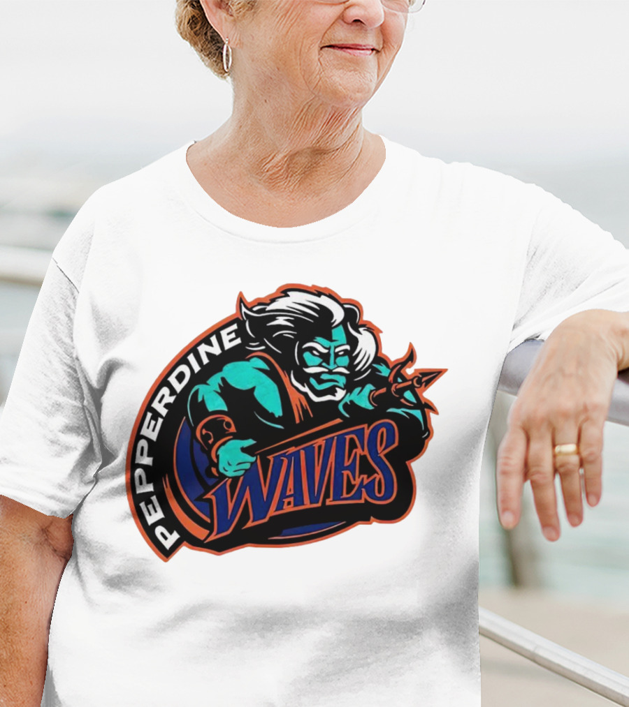 Pepperdine Waves 1997 Retro Logo Warrior T-Shirt