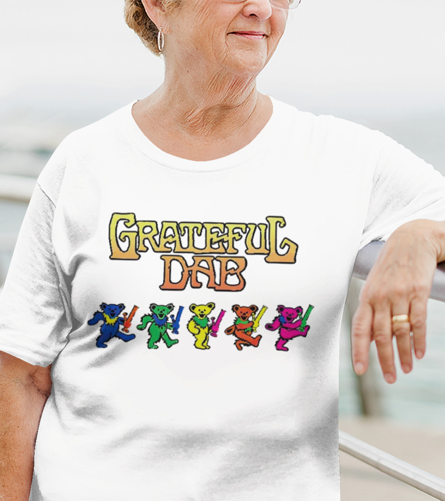 Grateful Dab Bears With Colorful Smoking Pipes T-Shirt