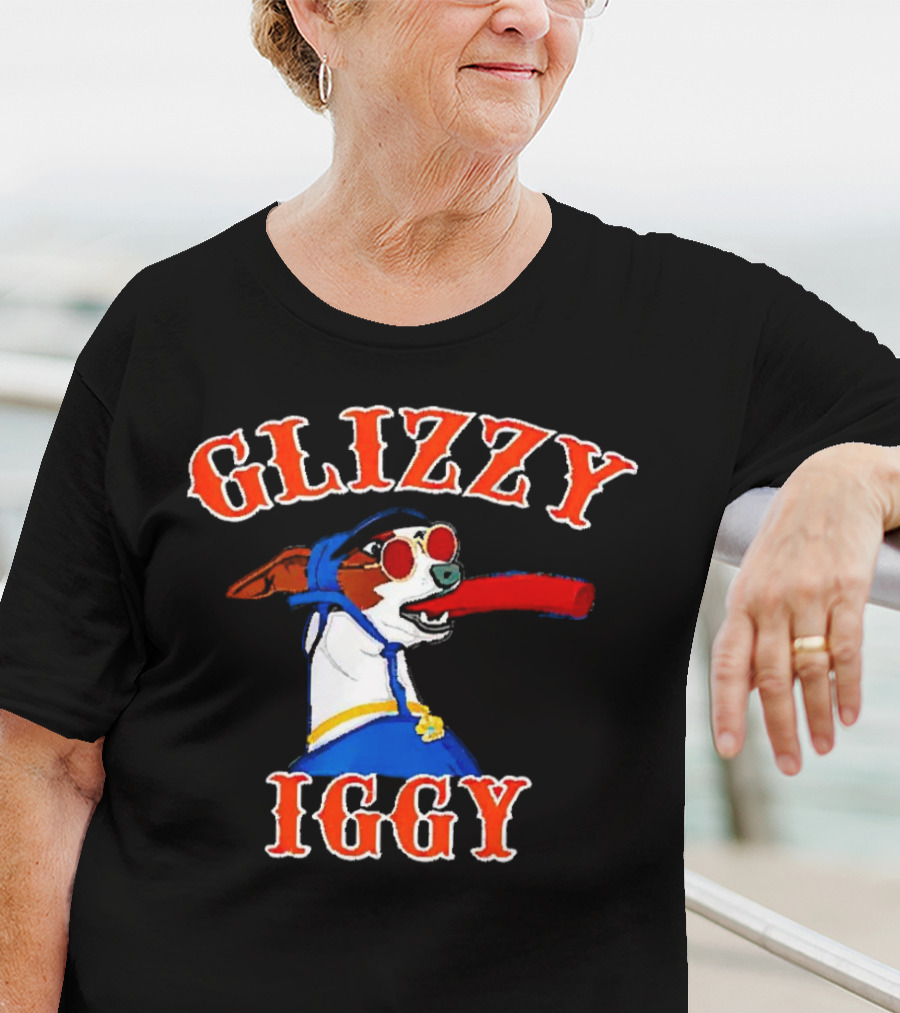 Glizzy Iggy Dog New York Mets Fun Canine Baseball T-Shirt