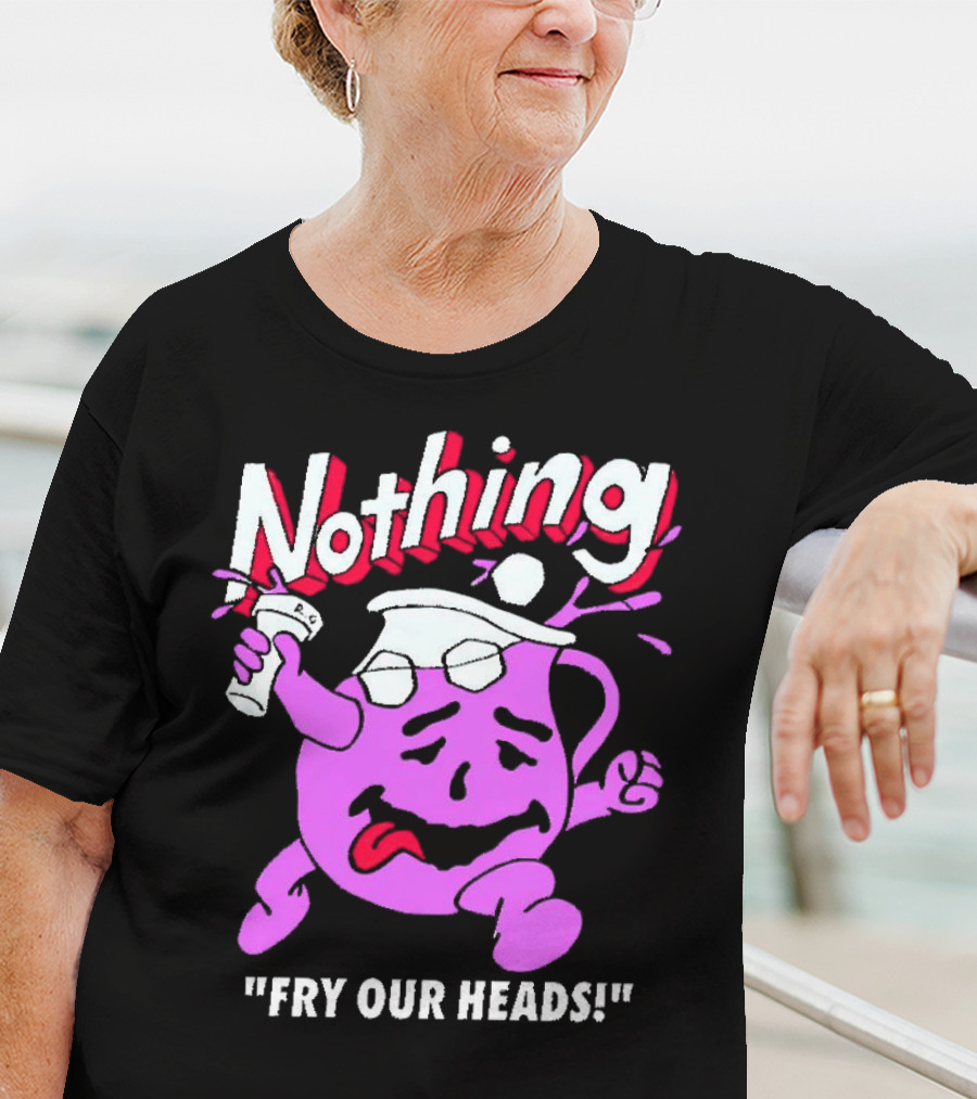 Nothing Fry Our Heads Purple Pitcher Character T-Shirt