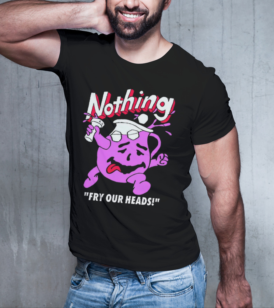 Nothing Fry Our Heads Purple Pitcher Character T-Shirt