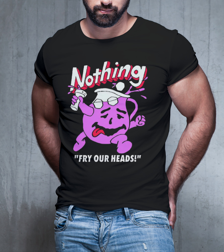 Nothing Fry Our Heads Purple Pitcher Character T-Shirt