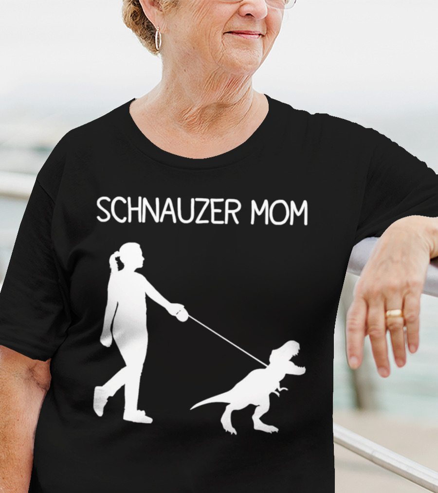 SCHNAUZER MOM T-REX WALKING T-Shirt