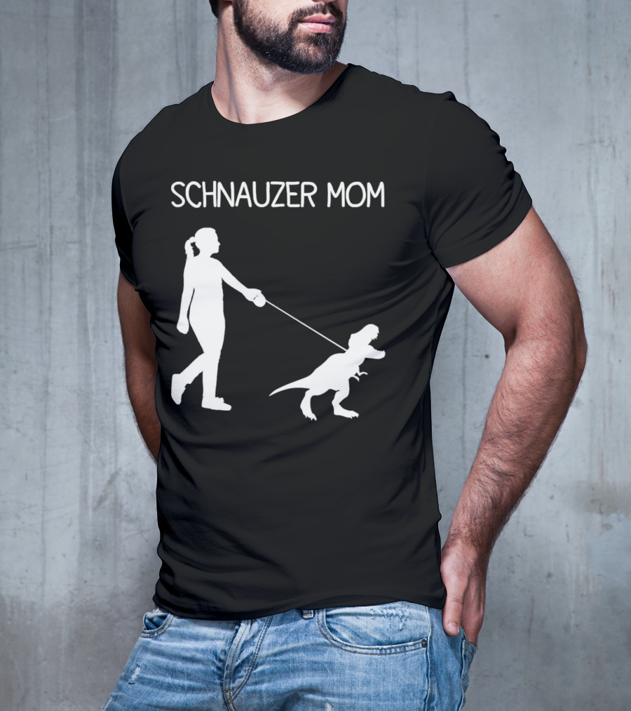 SCHNAUZER MOM T-REX WALKING T-Shirt