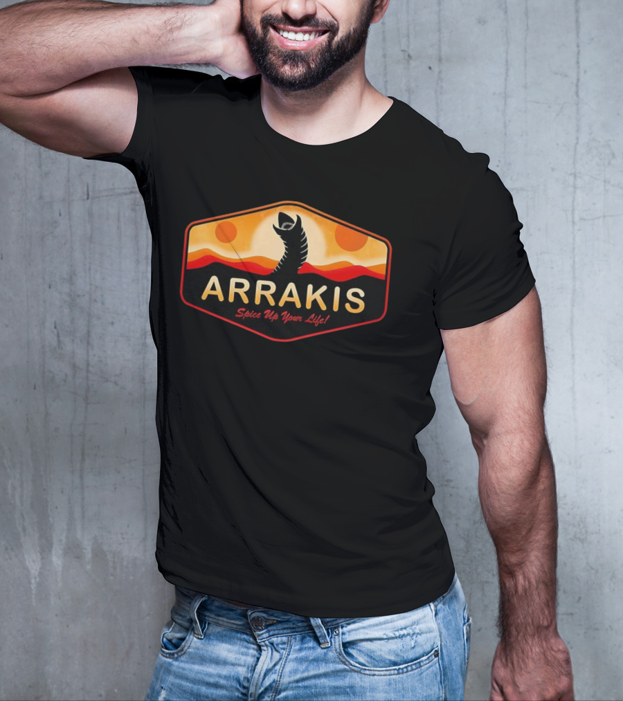 Arrakis Spice Up Your Life Dune Sandworm Desert Scene T-Shirt