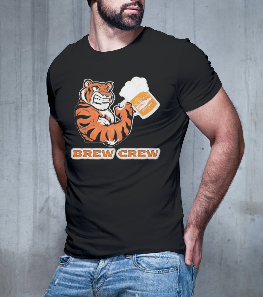 Bengals Brews Brew Crew Tiger Beer Mug T-Shirt