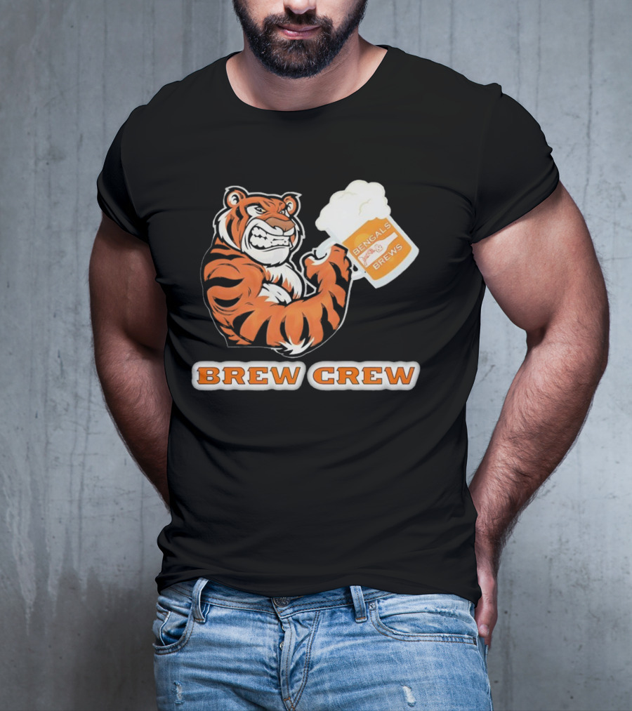 Bengals Brews Brew Crew Tiger Beer Mug T-Shirt