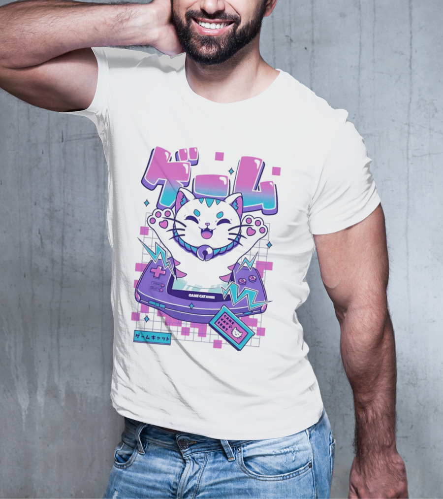 Game Cat Advance Yuri Santos Pereira ゲームキャット T-Shirt