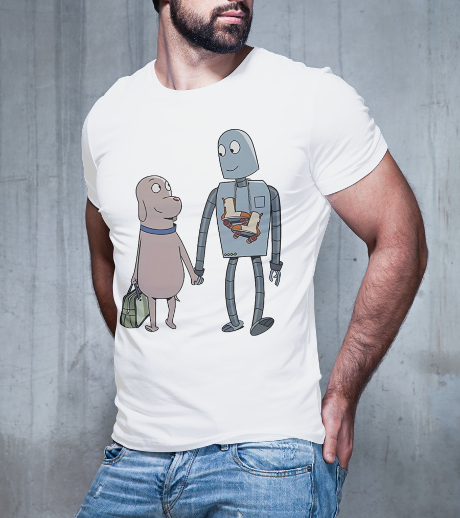 Companionship Adventure: Robot And Dog Journey T-Shirt