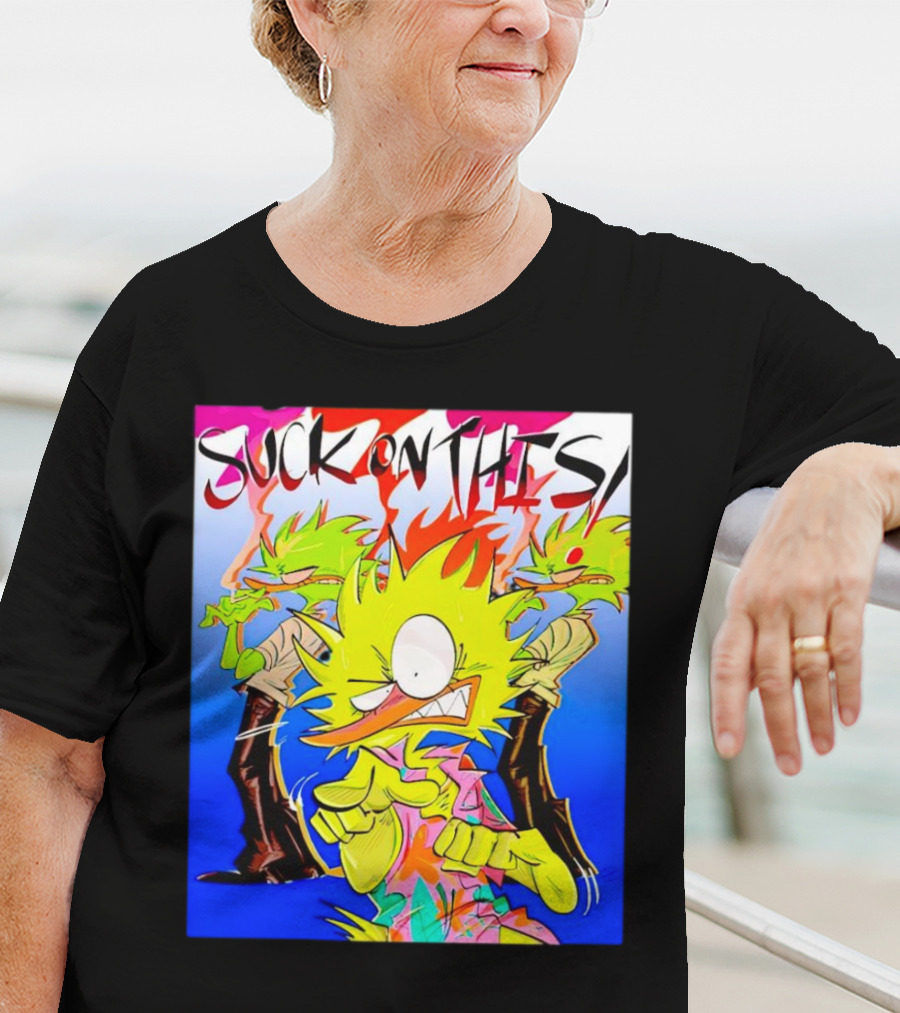 Suck On This Rugrats Reptar And Chuckie Cartoon T-Shirt