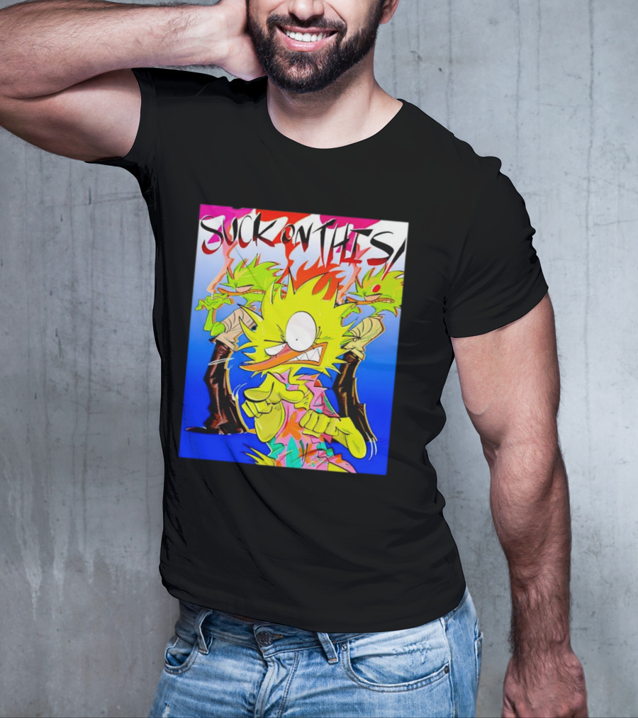 Suck On This Rugrats Reptar And Chuckie Cartoon T-Shirt