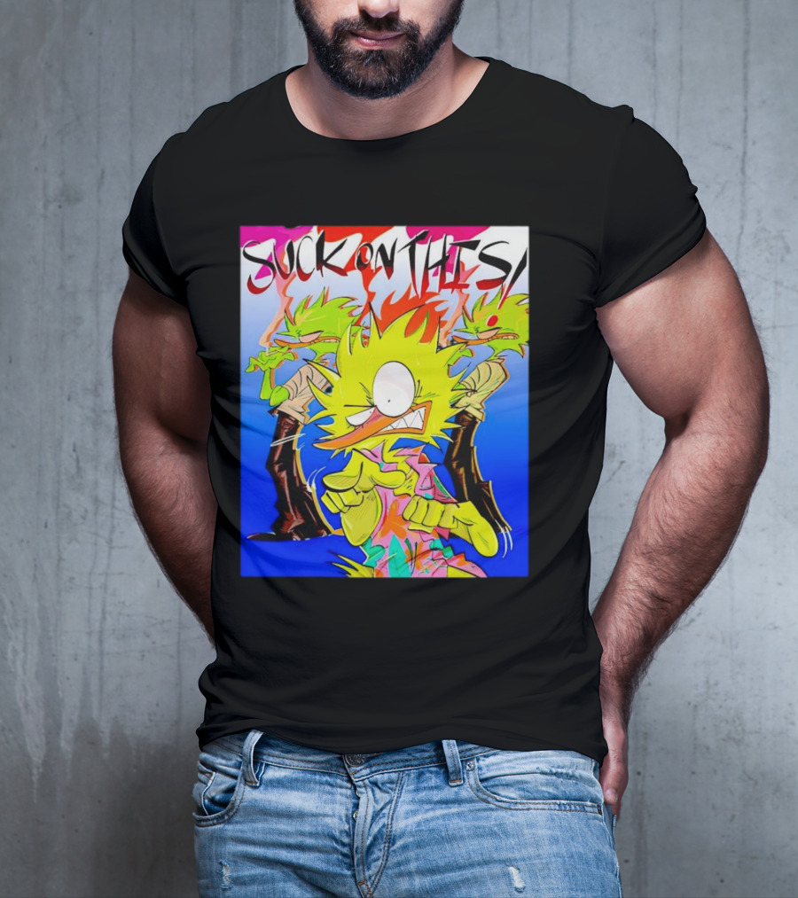 Suck On This Rugrats Reptar And Chuckie Cartoon T-Shirt