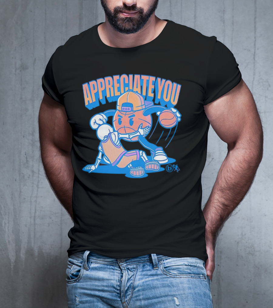 Ballislife Appreciate You Basketball Cartoon T-Shirt
