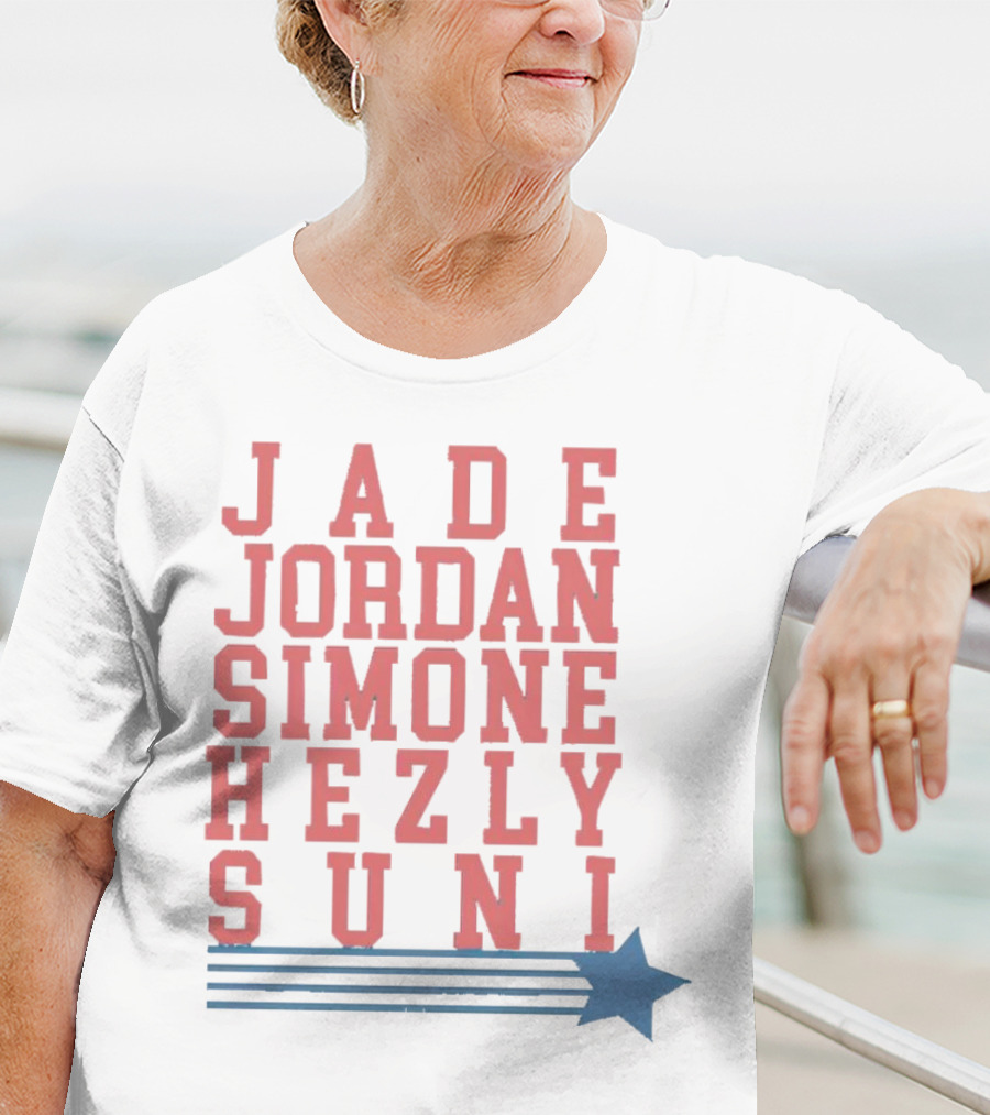 Jade Jordan Simone Hezly Suni Star Lines Sports T-Shirt