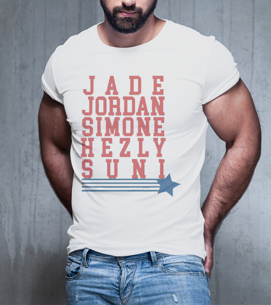 Jade Jordan Simone Hezly Suni Star Lines Sports T-Shirt