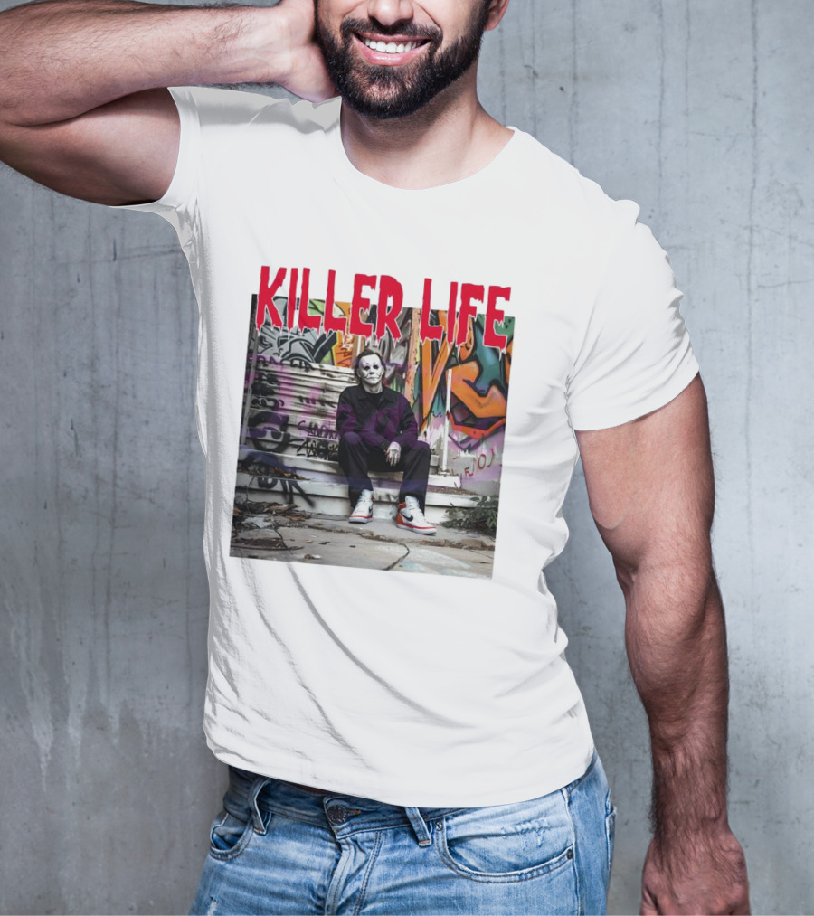 Michael Myers Killer Life Halloween Graffiti Steps T-Shirt