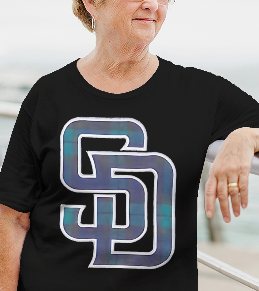 San Diego Padres SD Emblem With Bold Interlocking Letters T-Shirt
