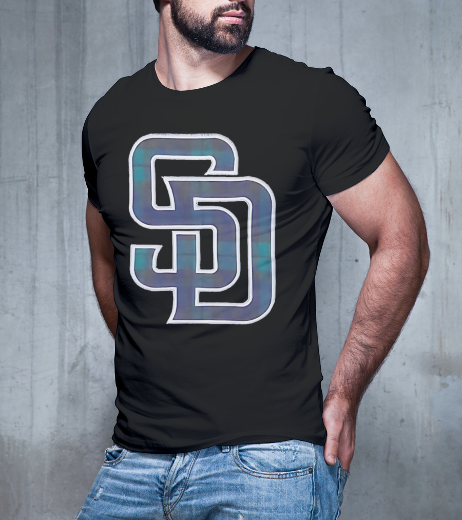 San Diego Padres SD Emblem With Bold Interlocking Letters T-Shirt
