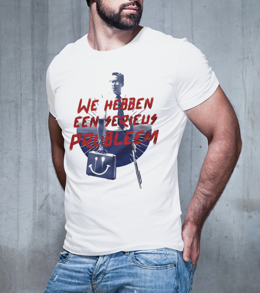 We Hebben Een Serieus Probleem Smiley Bag Man In Shadow T-Shirt