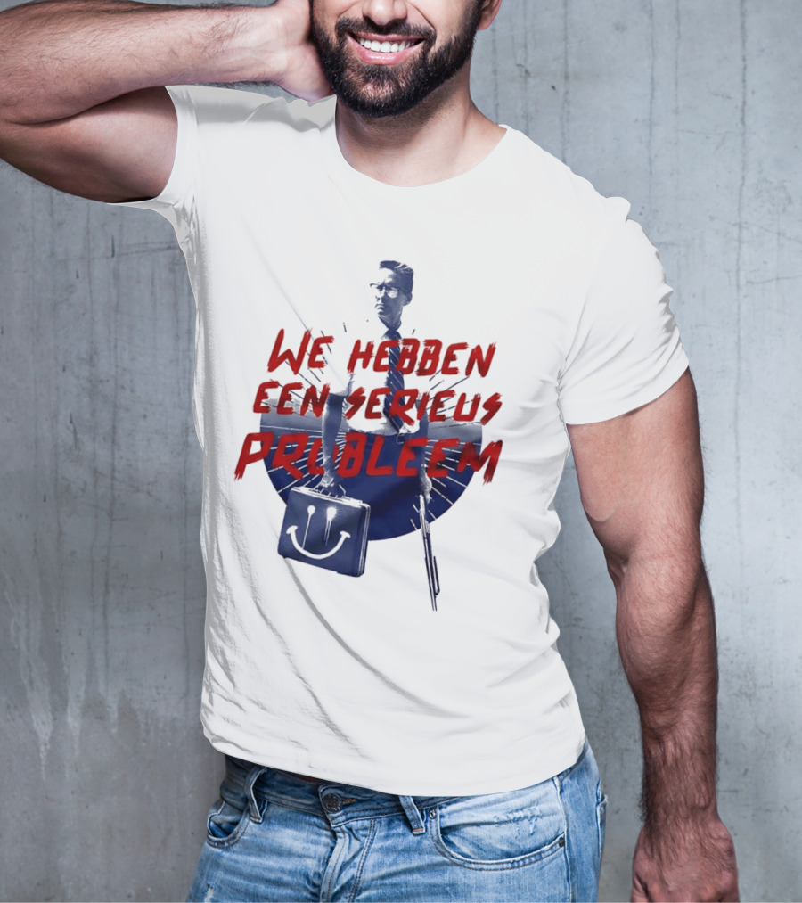 We Hebben Een Serieus Probleem Smiley Bag Man In Shadow T-Shirt