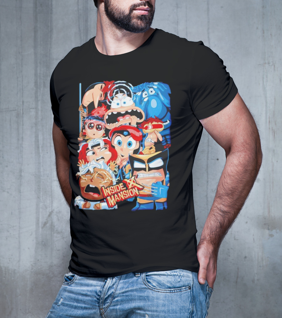Inside X Mansion Inside Out 2 X-Men Mashup T-Shirt