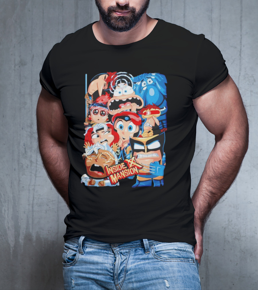 Inside X Mansion Inside Out 2 X-Men Mashup T-Shirt