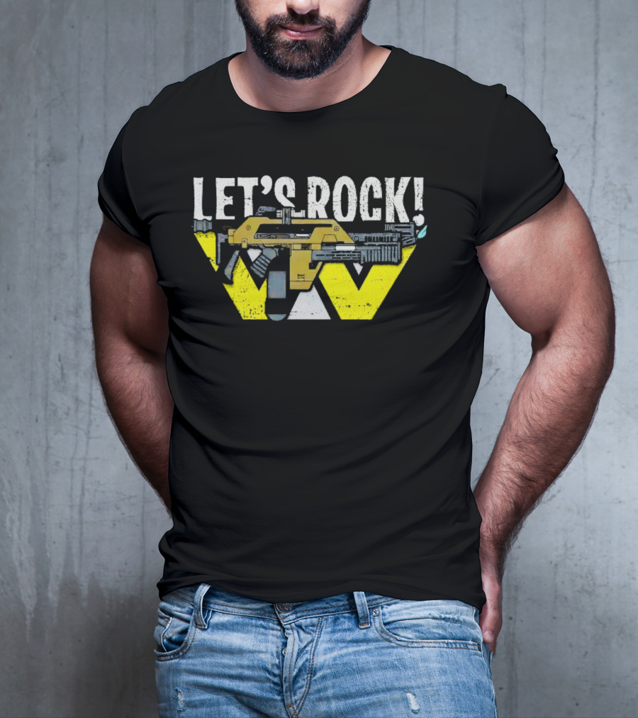 LET'S ROCK Aliens Weyland Yutani Pulse Rifle T-Shirt