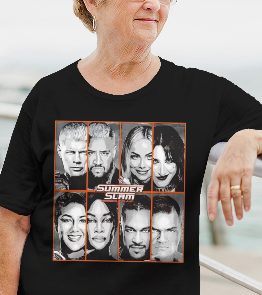 Summer Slam Cleveland WWE Superstar Collage T-Shirt