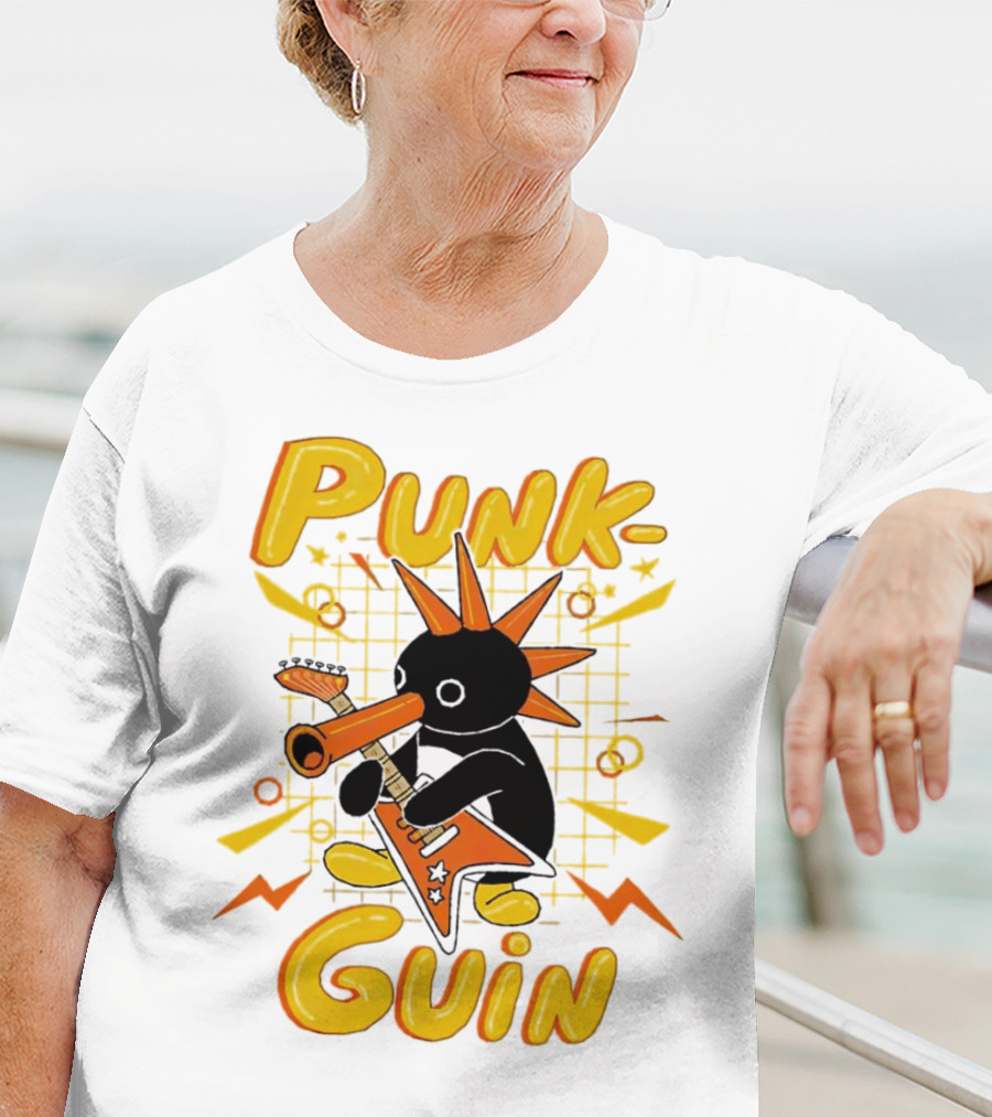 Punk-Guin Penguins Playing Musical Punk Guin T-Shirt
